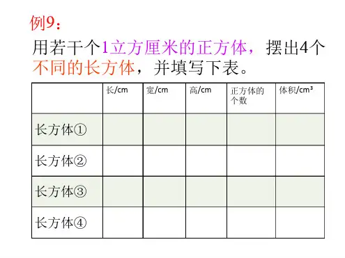 苏教版六年级上册数学 1长方体和正方体的体积 课件 共11张