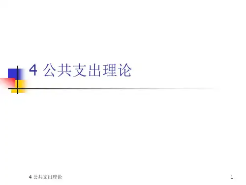 公共经济学课件04公共支出理论