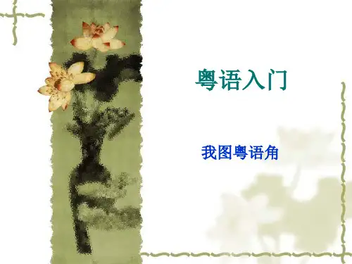 粤语入门发音法则