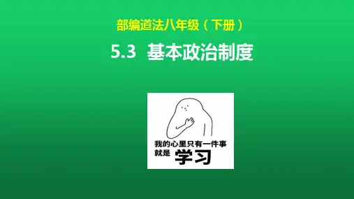 5.3 基本政治制度 课件2020-2021学年人教版道德与法治八年级下册 (1)