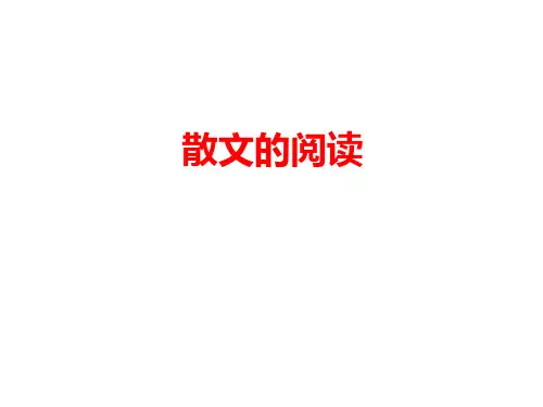 北京初三语文复习散文的阅读复习课课件(共38张PPT)