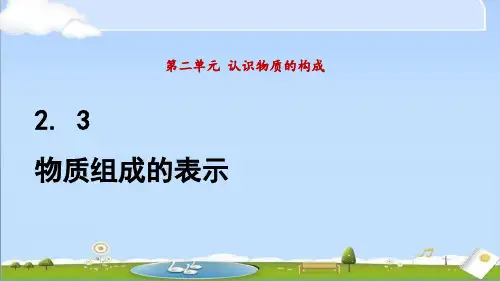 2024年秋季新鲁教版九年级上册化学教学课件 2.3 物质组成的表示