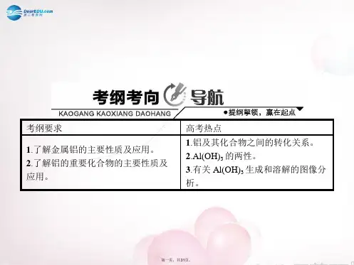 高考化学一轮复习 4.2 铝及其重要化合物讲解课件 鲁科版