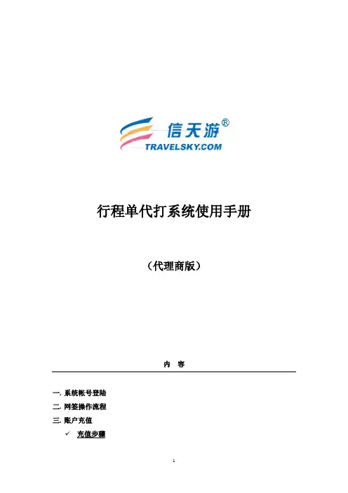 行程单代打系统使用手册