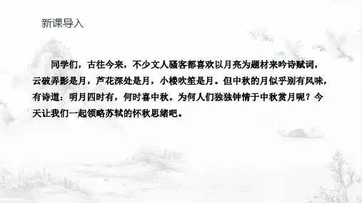 部编版语文九年级上册14 诗词三首——水调歌头 课件(共20张PPT)
