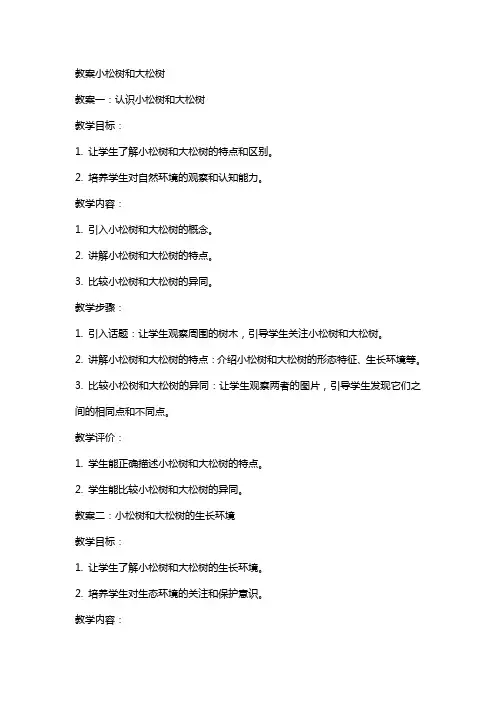 教案小松树和大松树