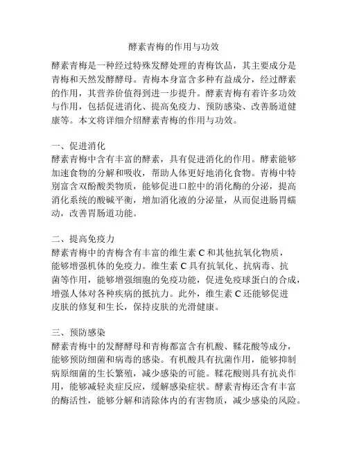酵素青梅的作用与功效