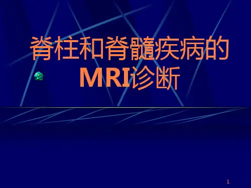 脊柱和脊髓疾病的MRI诊断-医学影像专业 ()ppt课件