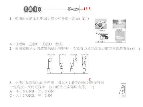 人教版八年级物理下册周周清8