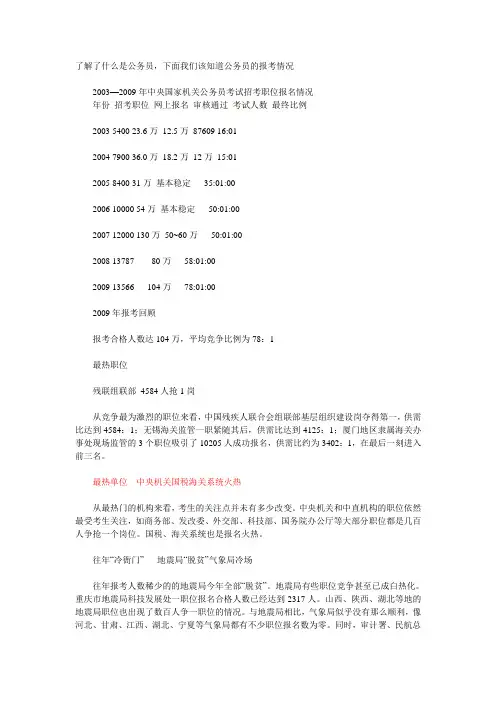 公务员报考情况
