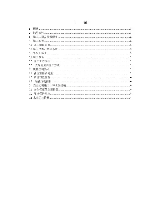 先导孔施工方案