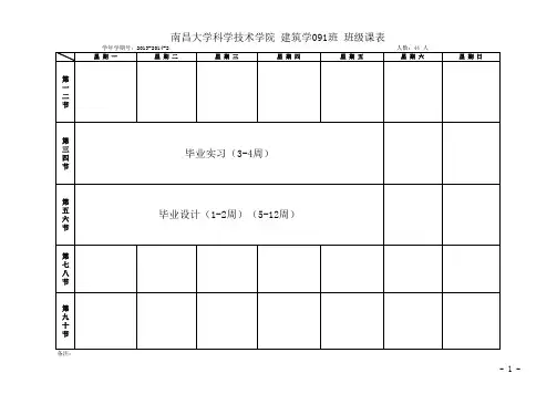 2013-2014-2学期理工学科部课表