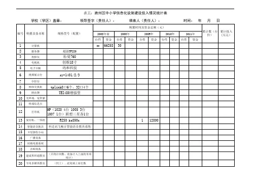 中小学信息化建设投入统计表(表5新)