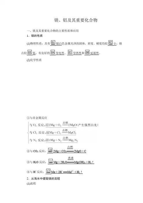 镁、铝及其重要化合物