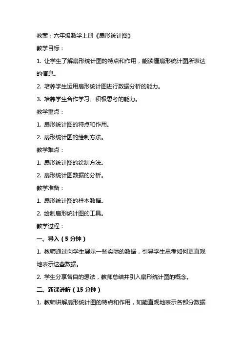 六年级数学上册《扇形统计图》教案