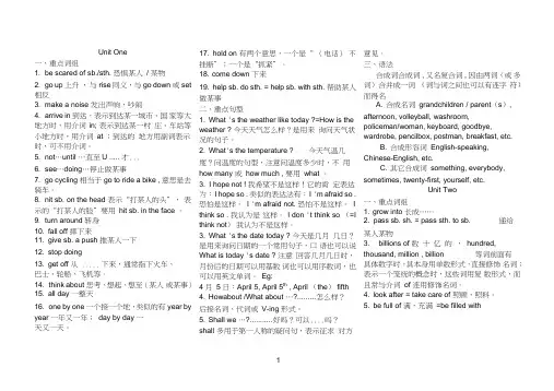 (完整word版)冀教版八年级下英语全册重点内容总结,推荐文档