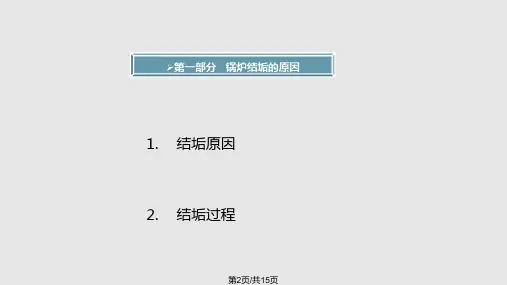 锅炉结垢的危害与消除