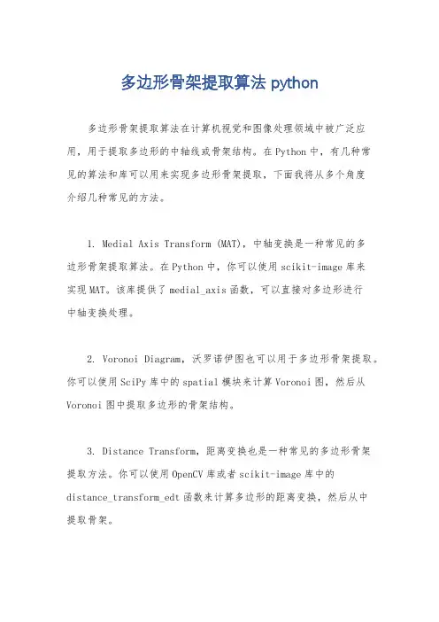 多边形骨架提取算法 python