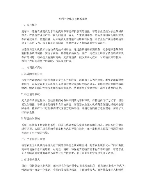 专利产业化项目优秀案例