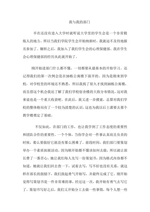 我与我的部门1