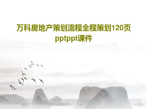 万科房地产策划流程全程策划120页pptppt课件共122页