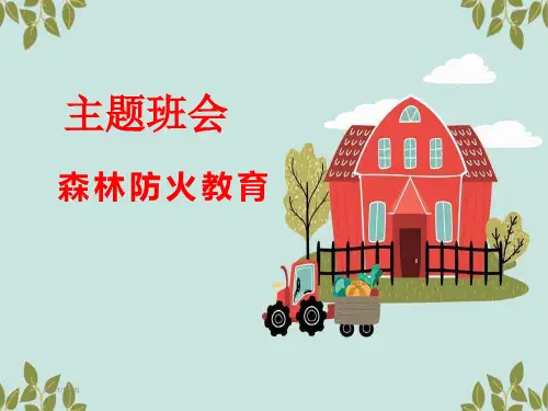 森林防火教育主题班会PPT课件