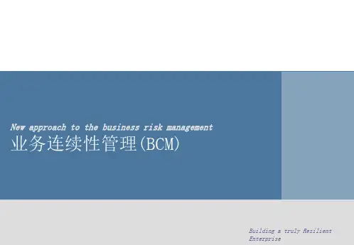 业务连续性管理 Business Continuity Management)