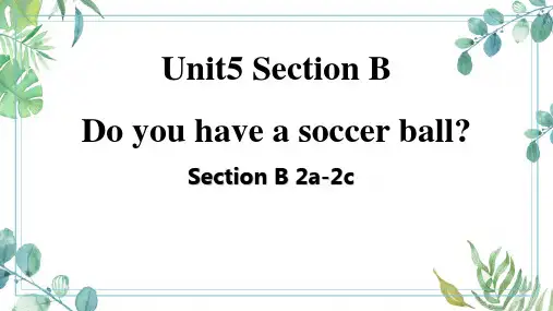Unit5SectionB2a-2c课件人教版七年级英语上册