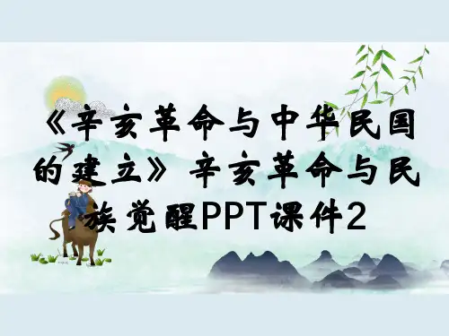《辛亥革命与中华民国的建立》辛亥革命与民族觉醒PPT课件2