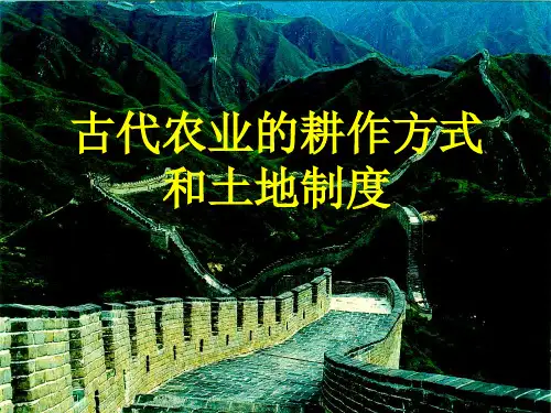 古代农业的耕作方式和土地制度