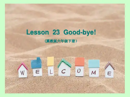 冀教版六年级下册英语Lesson  23  Good-bye!