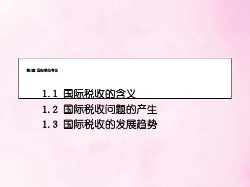 国际税收PPT教学课件