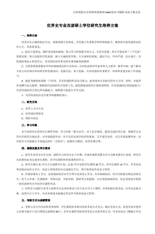 世界史专业攻读硕士学位研究生培养方案-5