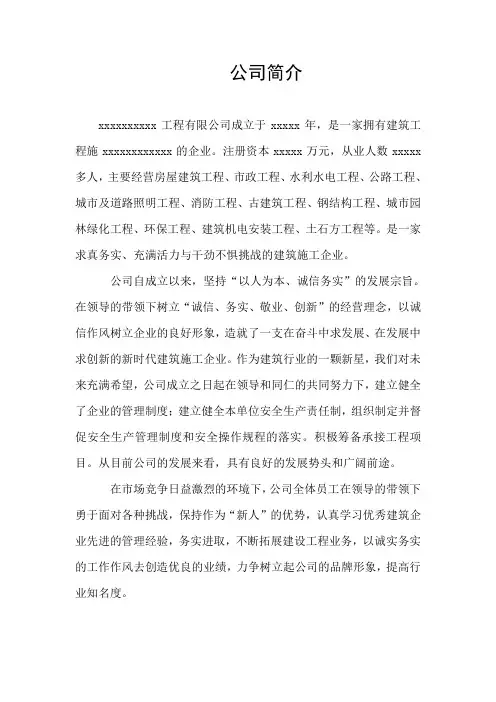公司简介(1份)