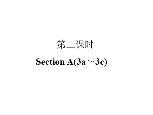 人教版七年级英语上册Unit 2同步练习题及答案第二课时 Section A(3a～3c)