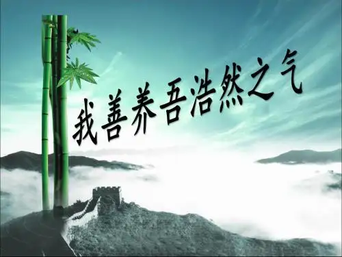 《我善养吾浩然之气》示范课PPT课件