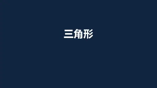 2020年苏科版数学中考专题复习课件：三角形(共23张PPT)