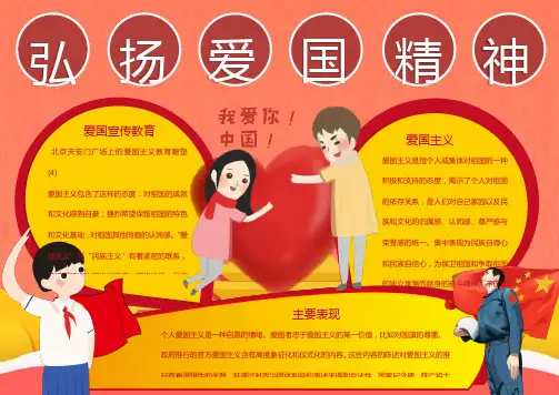 弘扬爱国精神手抄报小报黑板报word模板 (10)