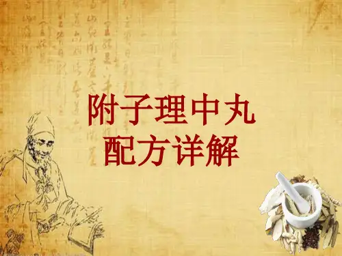 中成药配方详解：附子理中丸