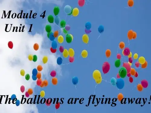 外研版新标准六年级下册《Module4 unit1The balloons are flying away》教学课件 (3)