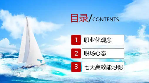 简约商务职业化素养提升培训内容PPT演示