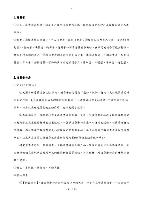 消费者行为学