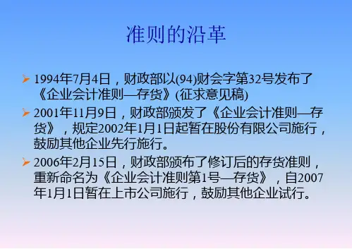 财务会计学存货(Inventory)