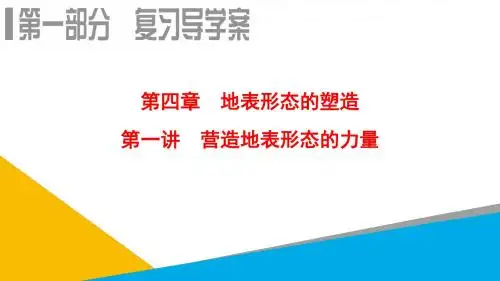 2019届高考地理一轮复习课件：第4章 第1讲 营造地表形态的力量