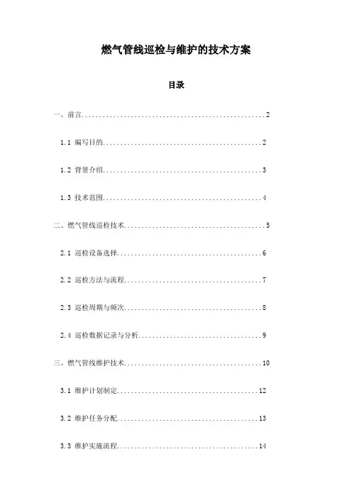燃气管线巡检与维护的技术方案