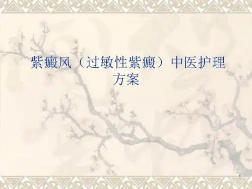过敏性紫癜中医护理方案ppt课件