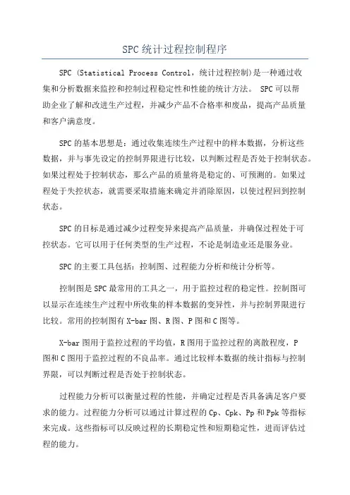 SPC统计过程控制程序