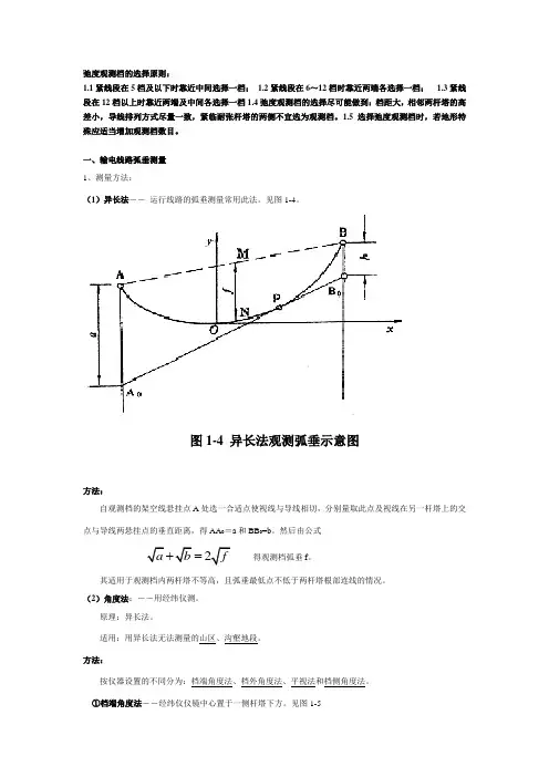 弧垂观测方法
