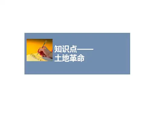 人教版高中历史必修1课件知识点2_土地革命