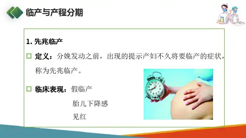 正常分娩期妇女的护理—先兆临产、临产及产程分期(妇产科护理课件)